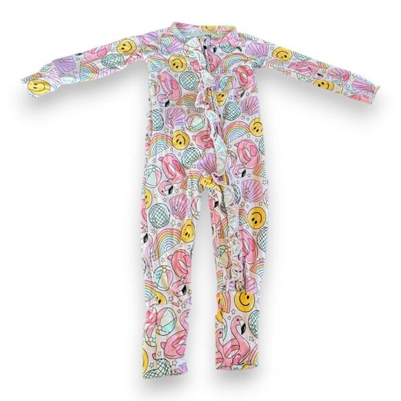 Bums and Roses Could've Pooled Me Bamboo Convertible Romper 6-9 Months - Picture 1 of 3